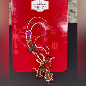 NWT Holiday Earrings with Gingerbread and Candy